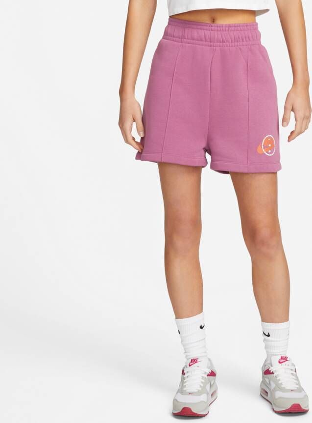 Nike Sportswear Fleeceshorts voor dames Paars