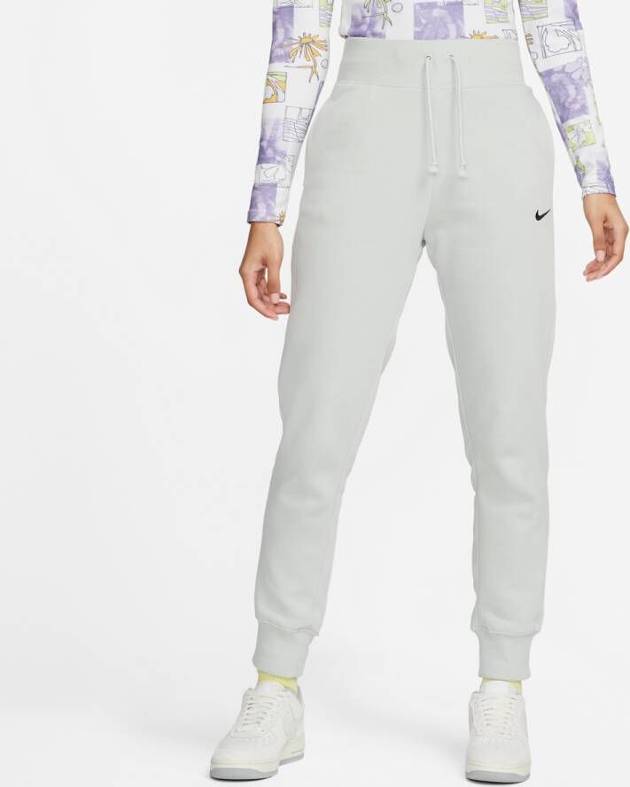 Nike Sportswear Phoenix Fleece Joggingbroek van fleece met hoge taille voor dames Grijs