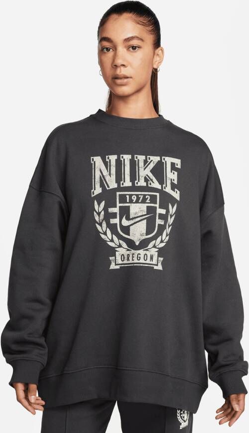 Nike Sportswear Oversized Fleece Crew-neck Sweatshirt Sweaters Kleding anthracite maat: S beschikbare maaten:XS S M L XL