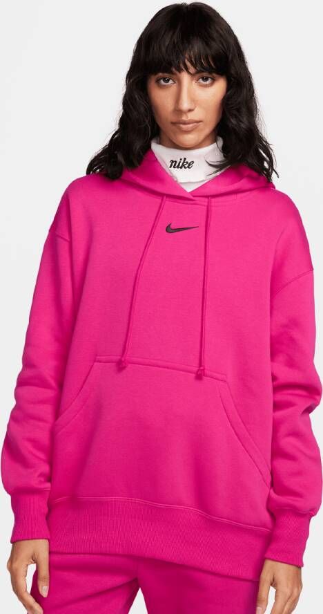 Nike Sportswear Phoenix Fleece Oversize-hoodie Hoodies fireberry black maat: XS beschikbare maaten:XS