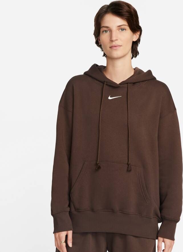 Nike Sportswear Phoenix Fleece Oversized hoodie voor dames Bruin