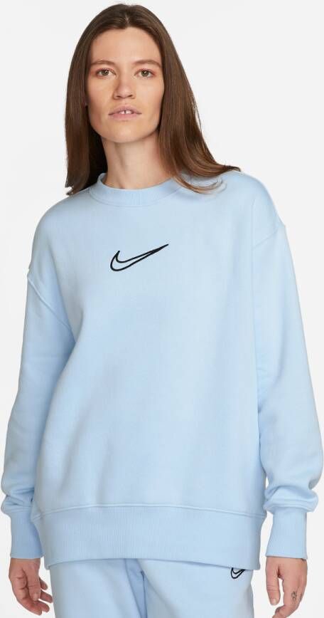 Nike Sportswear Phoenix Fleece Oversized sweatshirt met ronde hals voor dames Blauw