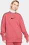 Nike Sportswear Phoenix Fleece Oversized sweatshirt van fleece voor dames Rood - Thumbnail 2