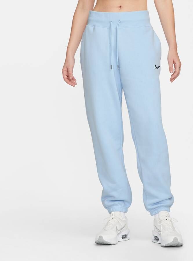 Nike Sportswear Phoenix Fleece Joggingbroek met hoge taille voor dames Blauw