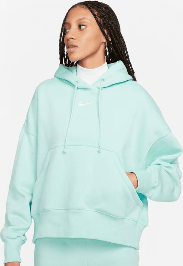 Nike Sportswear Phoenix Fleece Wo 's Over-oversized Pullover Hoodie Hoodies jade ice sail maat: L beschikbare maaten:L