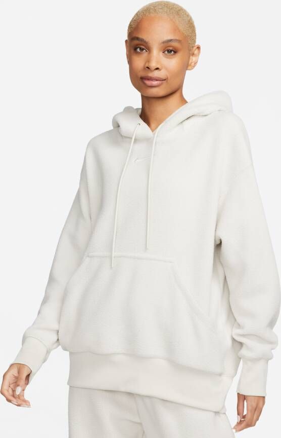 Nike Sportswear Plush Hoodie Hoodies Kleding light bone lt iron ore maat: XS beschikbare maaten:XS