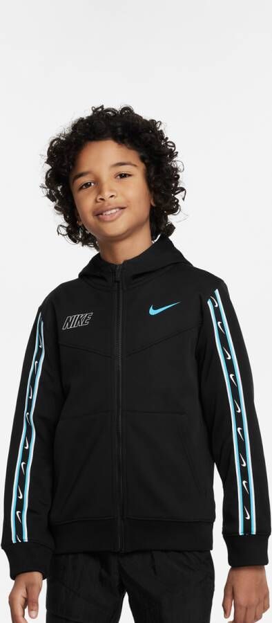 Nike Sportswear Repeat Hoodie met rits voor jongens Zwart