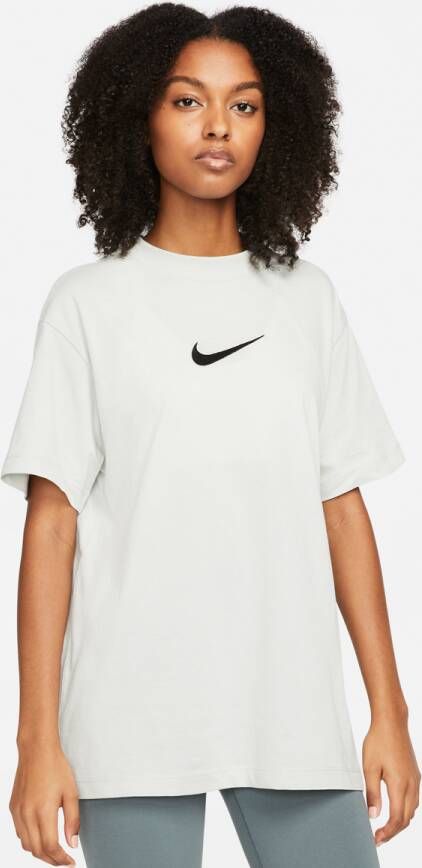 Nike Sportswear T-shirt T-shirts Kleding LIGHT SILVER BLACK maat: XS beschikbare maaten:XS