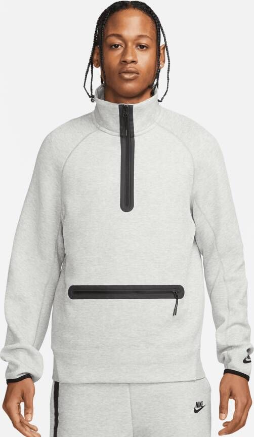 Nike Sportswear Tech Fleece 1 2-zip Sweatshirt Hooded vesten Kleding dk grey heather black maat: S beschikbare maaten:S M L XL