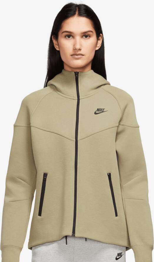 Nike Sportswear Tech Fleece Windrunner Hoodie Hooded vesten Kleding neutral olive black maat: XS beschikbare maaten:XS S
