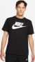 Nike Zwarte Katoenen Oversized T-shirts en Polos Black Unisex - Thumbnail 1