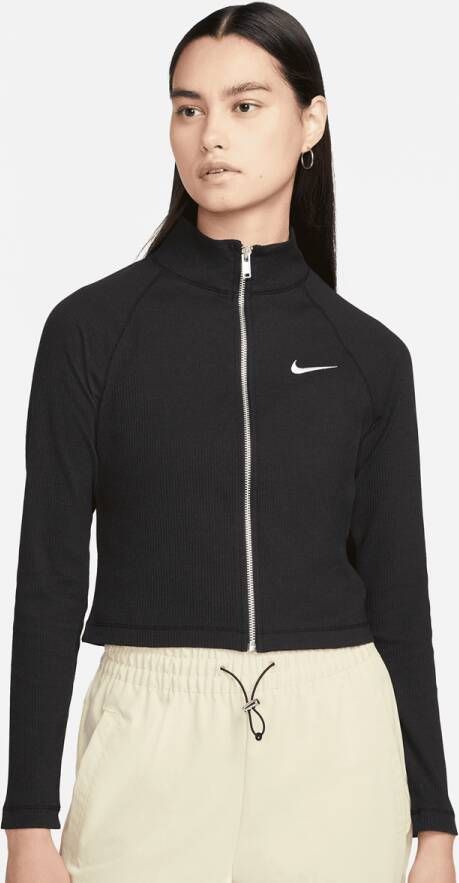 Nike Sportswear Trend Jacket Hooded vesten Kleding black white maat: XS beschikbare maaten:XS L