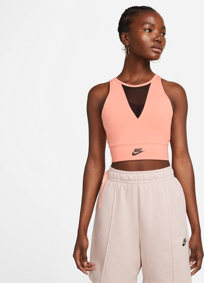 Nike Sportswear Wo 's Crop Dance Tank Tanktops Kleding crimson bliss pink oxford maat: S beschikbare maaten:XS S L