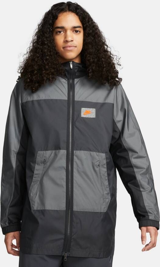 Nike Sportswear Woven Jacket Windbreakers Kleding dk smoke grey iron grey safety orange maat: S beschikbare maaten:S