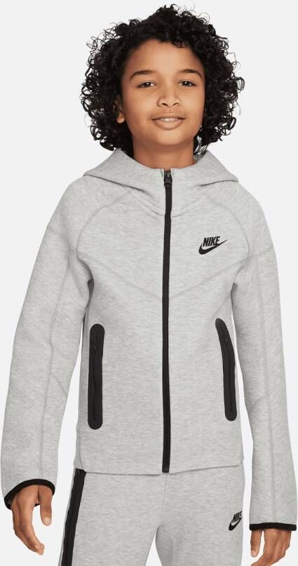 Nike Tech Fleece Full-zip Hoodie Hooded vesten Kleding dk grey heather black black maat: 137 beschikbare maaten:137 158 170