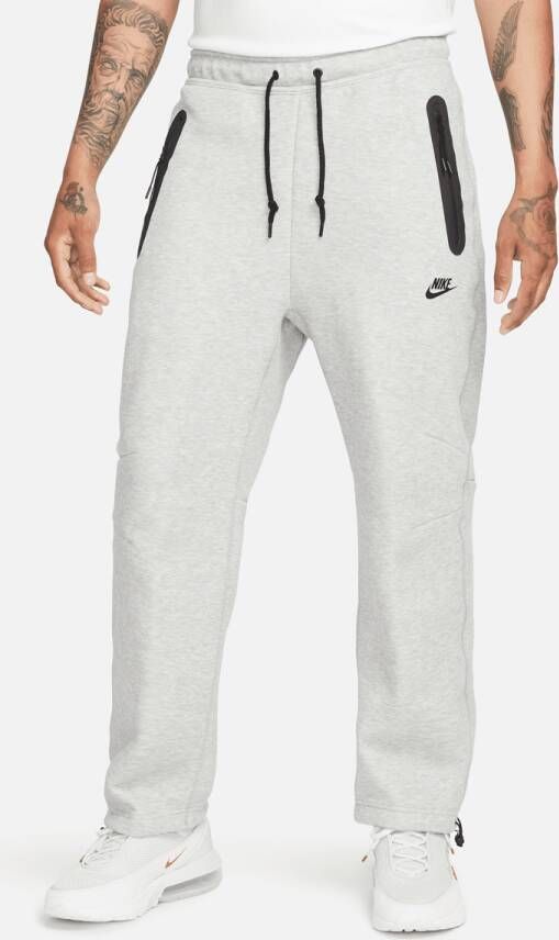 Nike Tech Fleece Open-hem Sweatpants Trainingsbroeken Heren dk grey heather black maat: XL beschikbare maaten:S L XL
