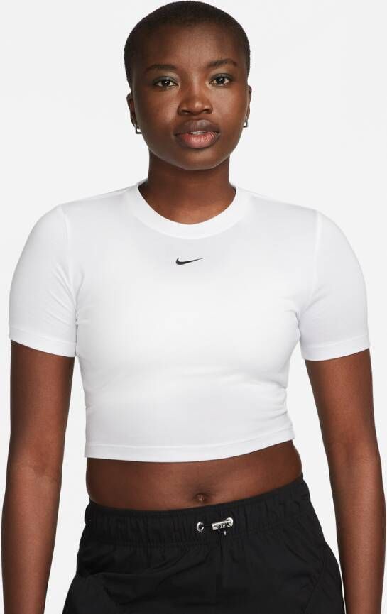 Nike Sportswear Essential Slim Crop Tee T-shirts Kleding white maat: XS beschikbare maaten:XS S M L XL