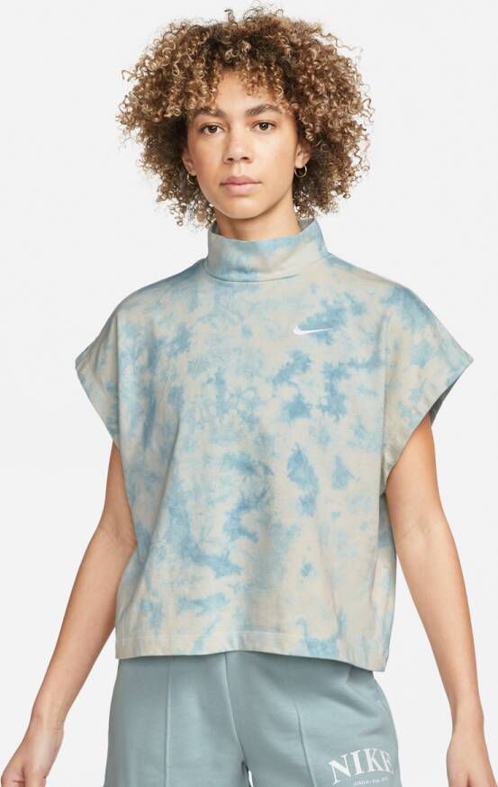 Nike Wash Jersey Top T-shirts Kleding worn blue white maat: M beschikbare maaten:XS S M L XL