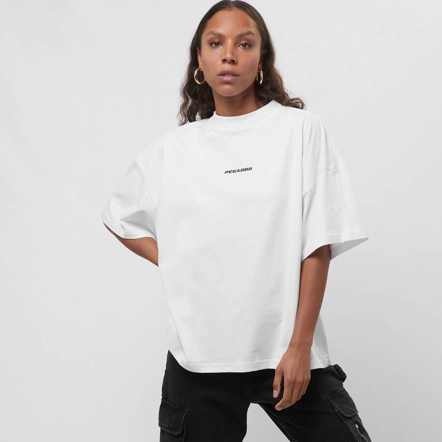 Pegador Culla Logo Heavy Oversized Tee T-shirts Kleding weiß maat: XS beschikbare maaten:XS S