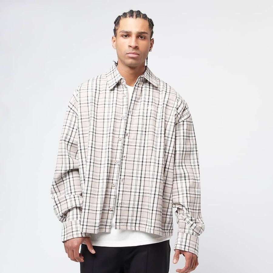 Pegador Bevill Flannel Shirt Men Overhemden beige Maat XL Kleding