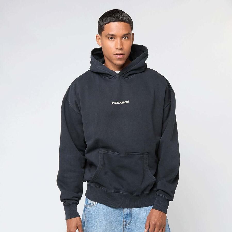 Pegador Colne Logo Oversized Hoodie Men Hoodies & Sweaters grijs Maat XL Kleding