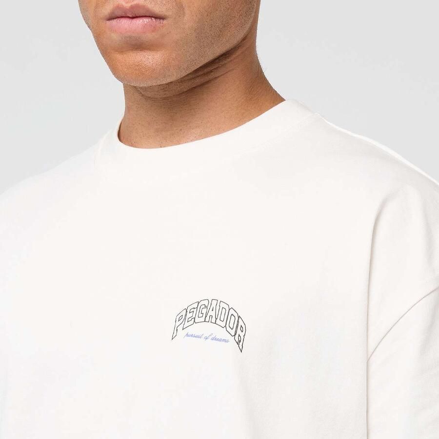 Pegador Crego Oversized Tee Men T-Shirts & Polo's beige Maat S Kleding - Foto 2