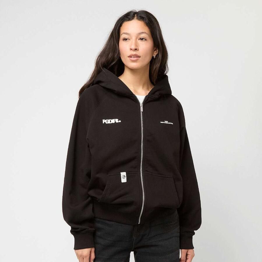 Pegador Dee Oversized Sweat Jacket Women Hoodies & Sweaters zwart Maat S Kleding