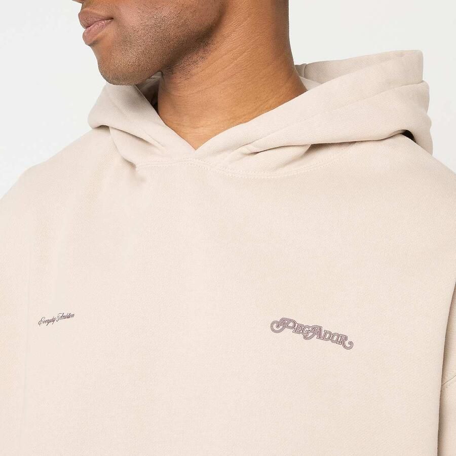 Pegador Ernem Oversized Hoodie Men Hoodies & Sweaters beige Maat XL Kleding