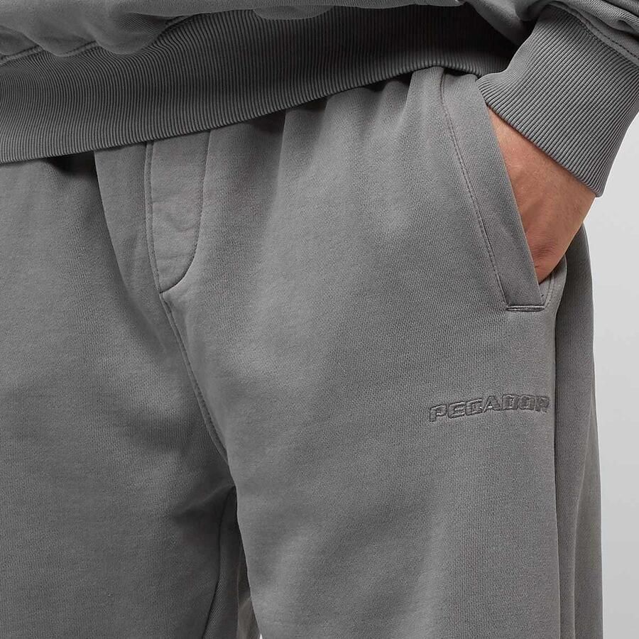 Pegador Logo Wide Sweat Pants Men Trainingsbroeken grijs Maat XL Kleding