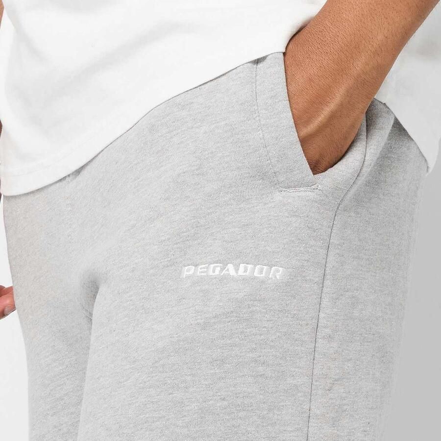 Pegador Logo Wide Sweat Pants Men Trainingsbroeken grijs Maat XL Kleding