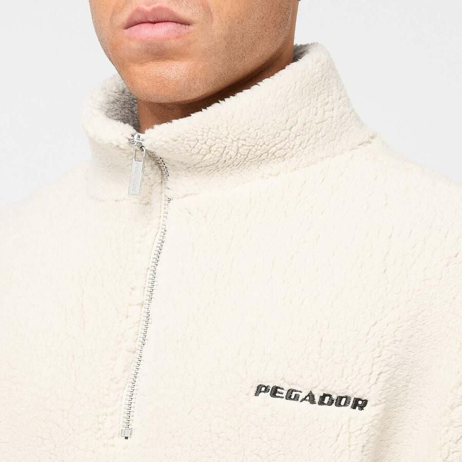Pegador Puka Teddy Half Zip Sweater Men Hoodies & Sweaters beige Maat XL Kleding