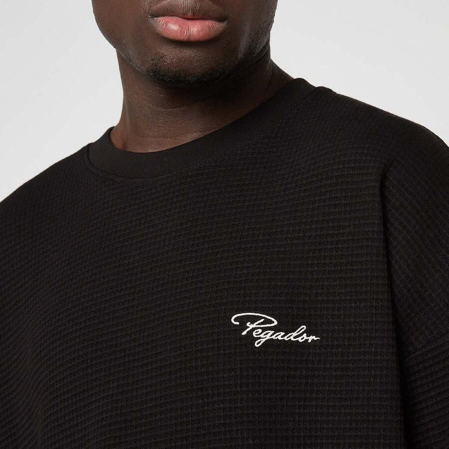 Pegador Signar Oversized Waffle Longsleeve Washed Men Longsleeves zwart Maat XL Kleding - Foto 2