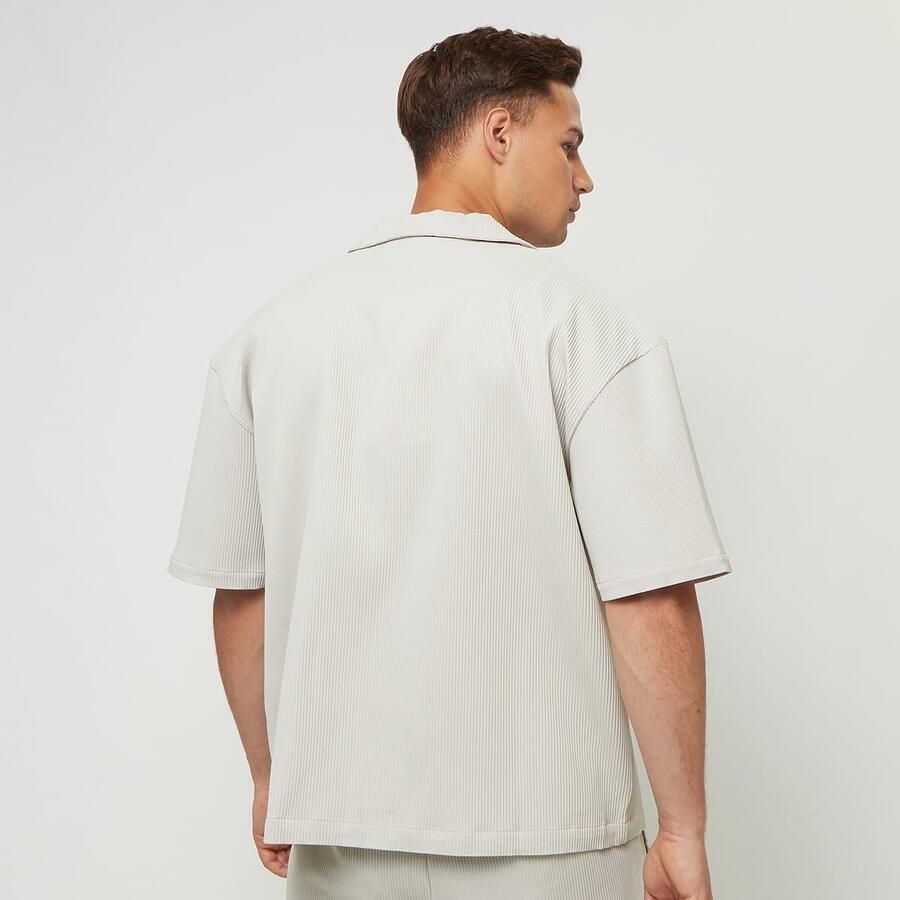 Pegador Troy Plissee Summer Shirt Men Overhemden grijs Maat XS Kleding