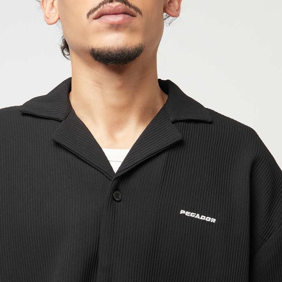 Pegador Troy Plissee Summer Shirt Men Overhemden zwart Maat XS Kleding - Foto 3