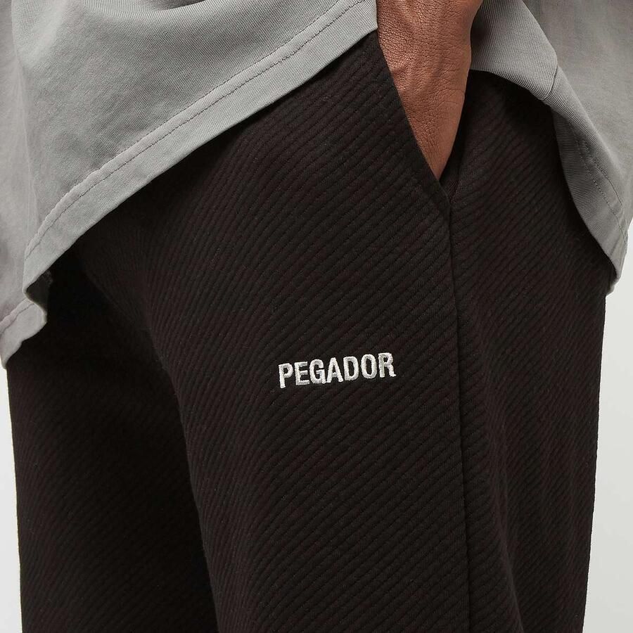 Pegador Veal Wide Structured Pants Men Chino's zwart Maat XL Kleding