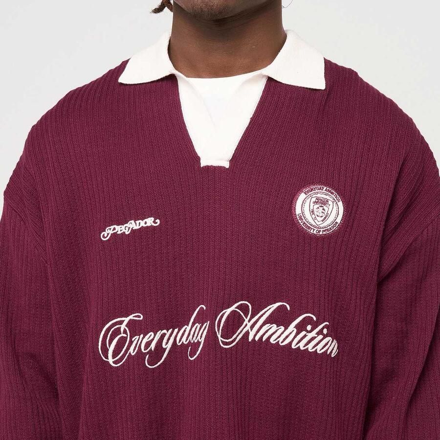 Pegador Yemo Regular Longsleeve Knit Trikot Men Longsleeves rood Maat XL Kleding