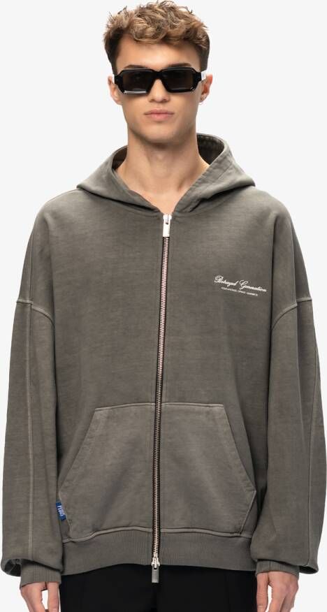 Pequs Betrayed Zip Hoodie Hooded vesten Kleding grey washed maat: XL beschikbare maaten:XL XXL