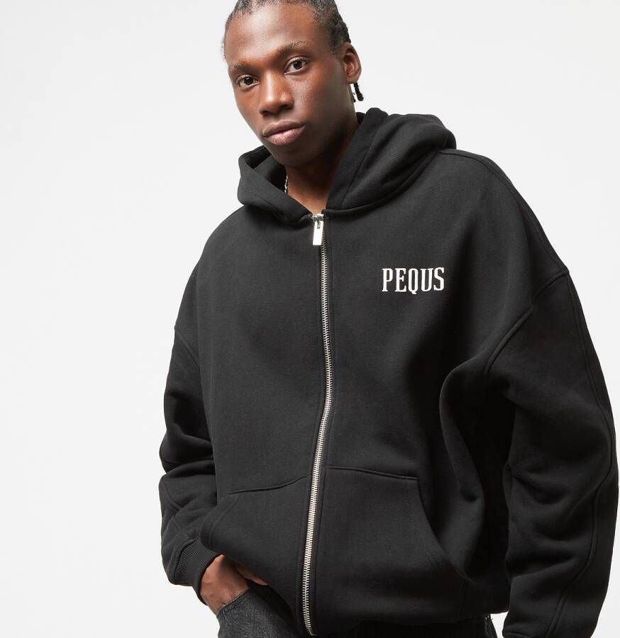 Pequs Chest Logo Zip-hoodie Hooded vesten Kleding black maat: XXL beschikbare maaten:S M L XL XXL