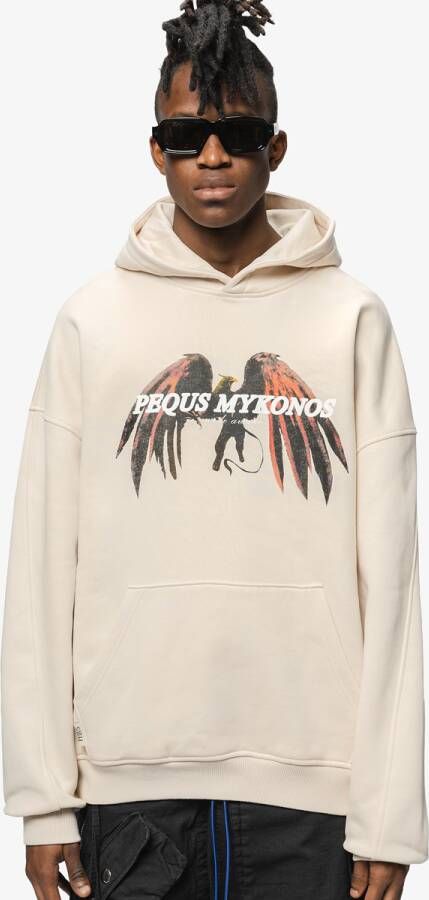 PEQUS Hoodie met labelprint model 'Wide Awake'