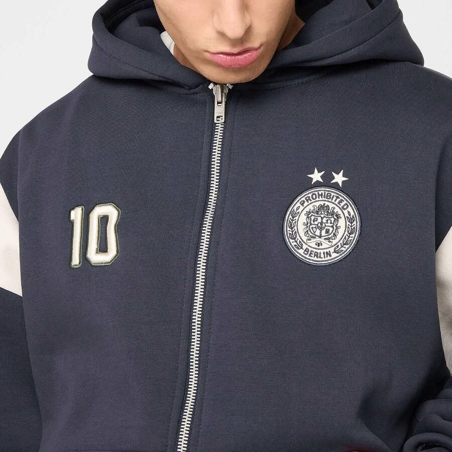 Prohibited Cup Zip-Hoodie Men Hoodies & Sweaters blauw Maat XL Kleding - Foto 2