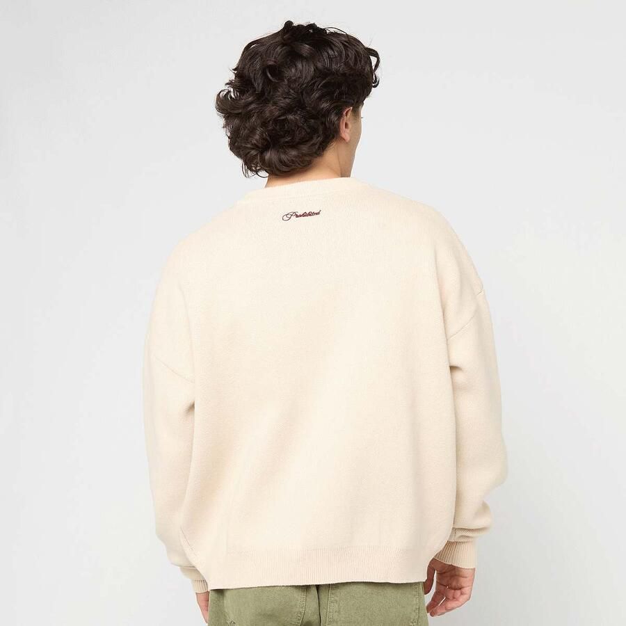 Prohibited Initial Knit Sweater Men Kleding beige Maat XL