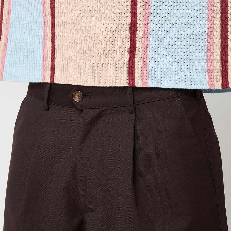 Prohibited Pleated Shorts Men bruin Kleding