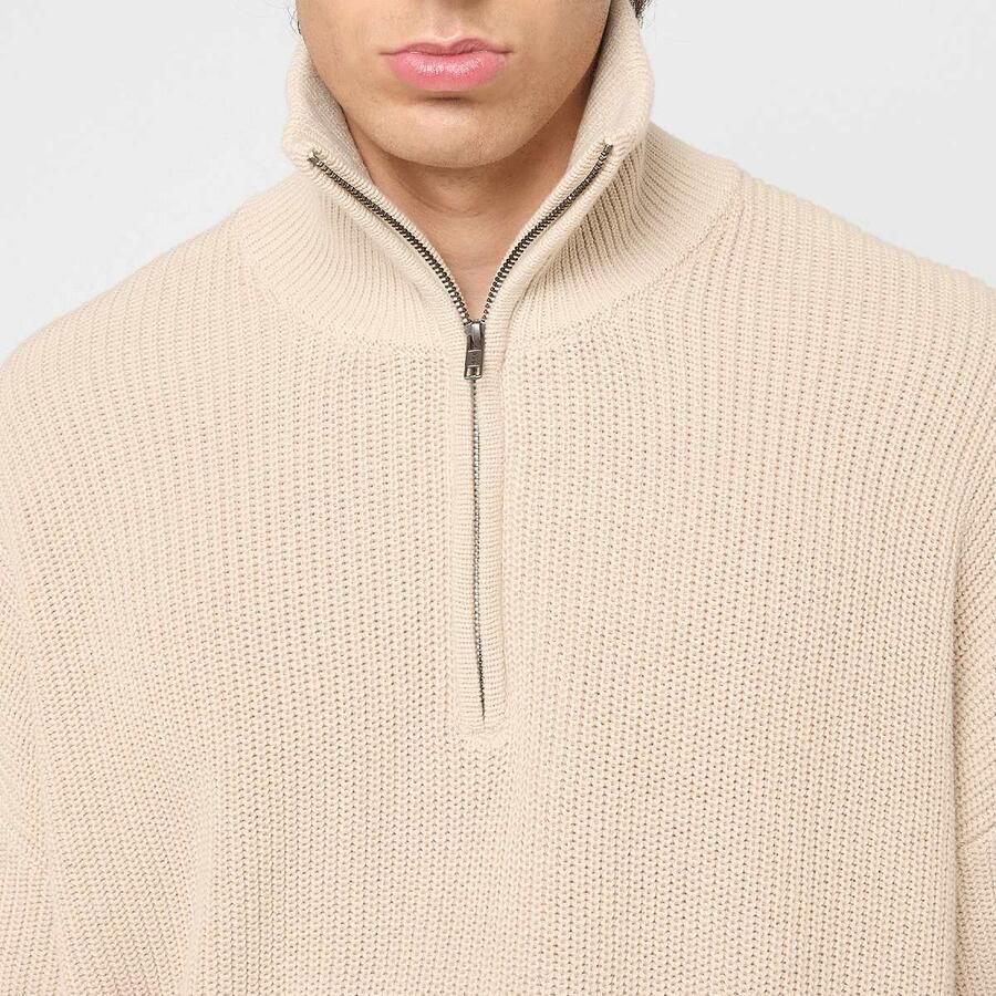 Prohibited Scout Knit Half-Zip Men Kleding beige Maat XL
