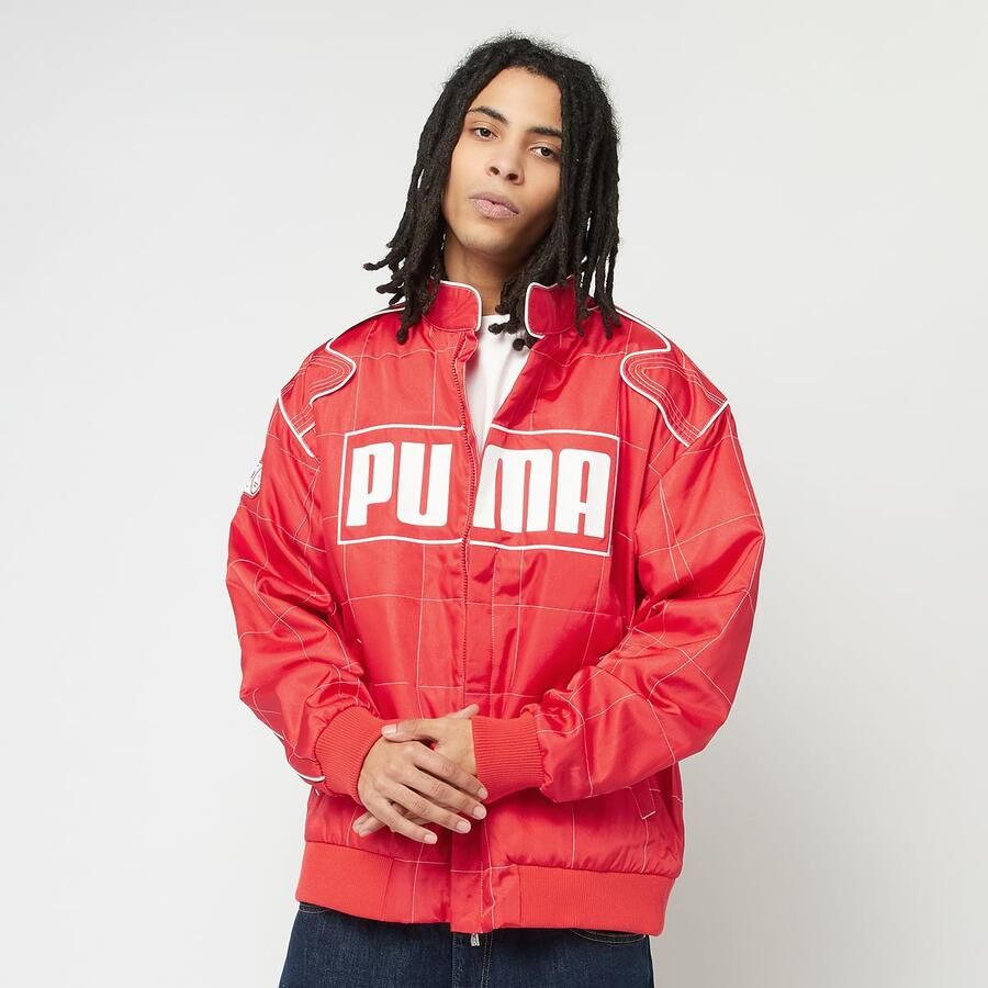 Puma Archive Seasonal Relaxed Racer Jacket Men Bomberjacks rood Maat XL Kleding - Foto 3