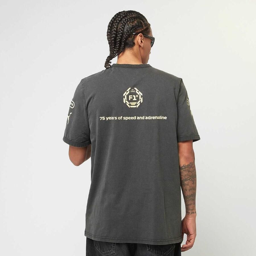 Puma F1 Graphic Ringer Tee men T-Shirts & Polo's grijs Maat XL Kleding