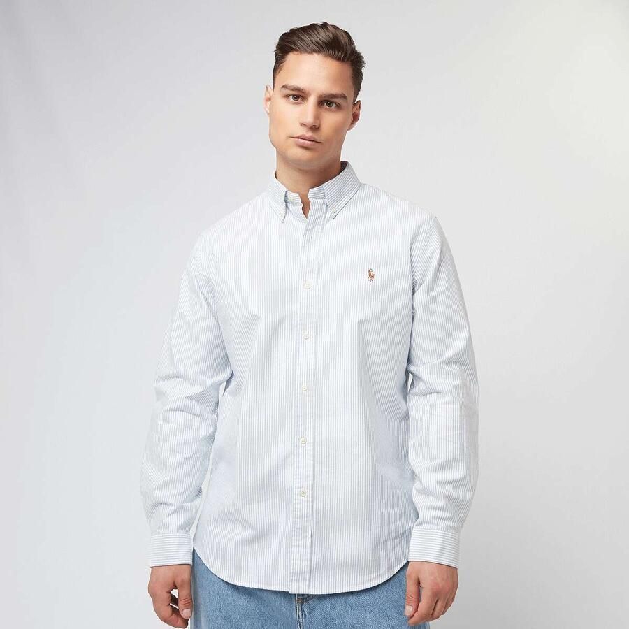 Polo Ralph Lauren Overhemd Lange Mouw CHEMISE AJUSTEE EN OXFORD COL BOUTONNE LOGO PONY PLAYER MULTICO - Foto 5