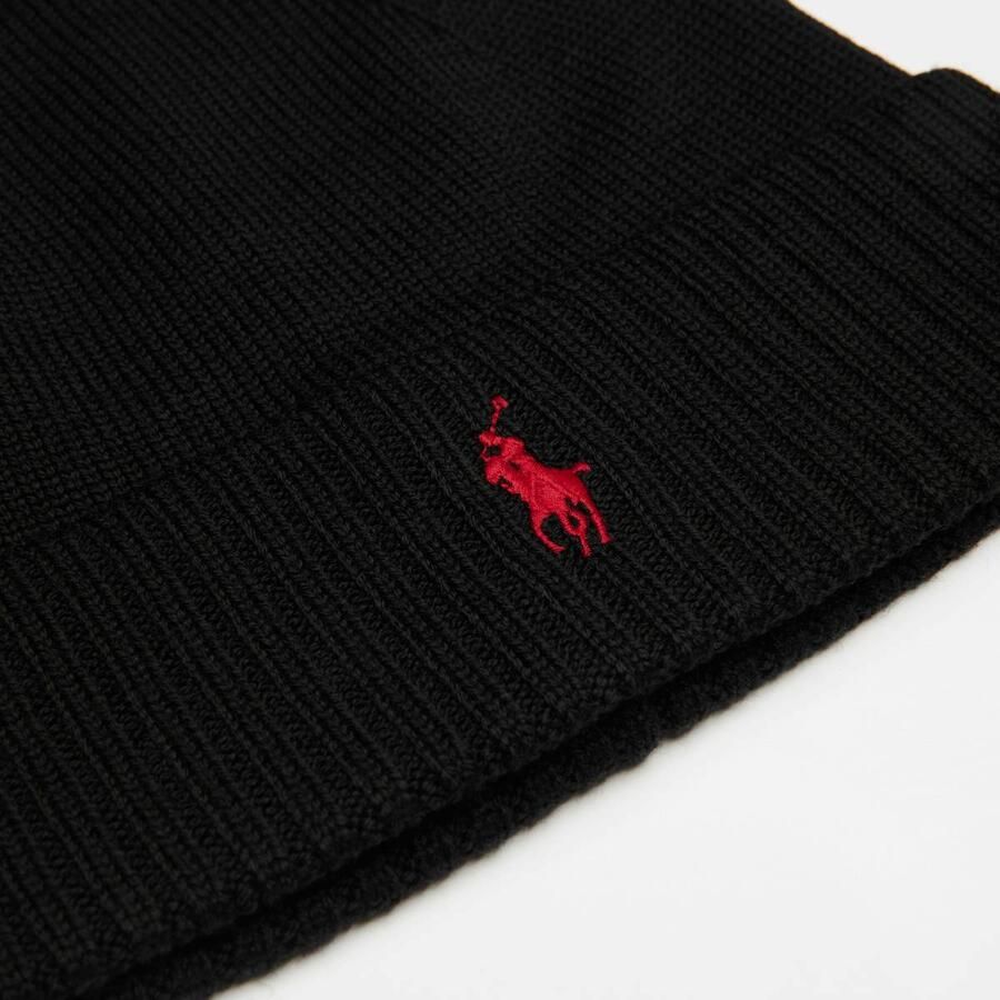 Polo Ralph Lauren Fold-Over Cold Weather Hat Unisex Mutsen zwart Maat ONE SIZE Accessoires - Foto 2