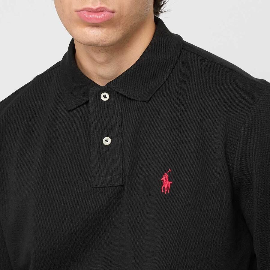Polo Ralph Lauren Polo Shirt Lange Mouw POLO AJUSTE DROIT EN COTON BASIC MESH LOGO PONY PLAYER - Foto 4