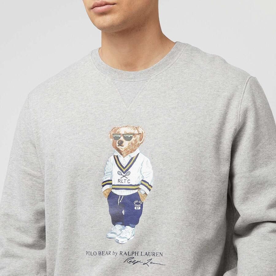 Polo Ralph Lauren Longsleeve Sweatshirt Men Hoodies & Sweaters grijs Maat L Kleding