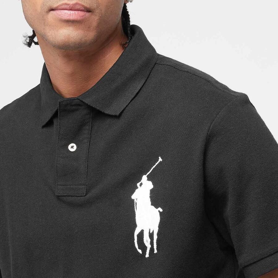 Polo Ralph Lauren Short Sleeve Knit Polo Shirt T-Shirts & Polo's in zwart formaten: S - Foto 2